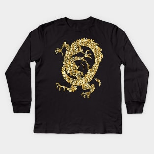 Gold Dragon 05 Kids Long Sleeve T-Shirt